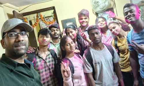 Our students celebrating Holi